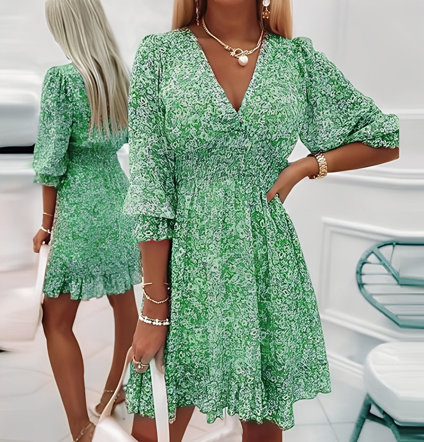 Jeanine - Stylish women's knit dress