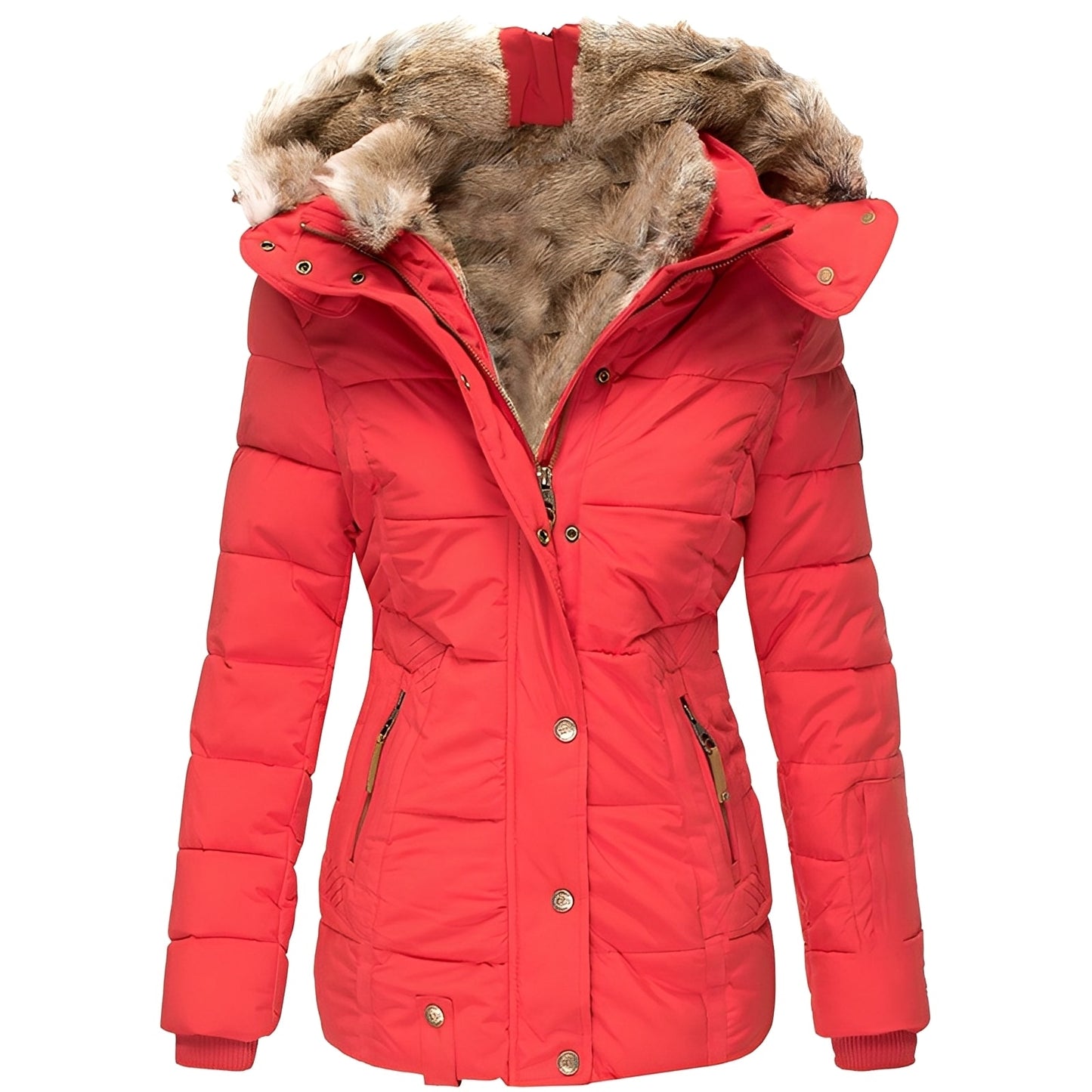 Léopoldine - winter down jacket with hood for women