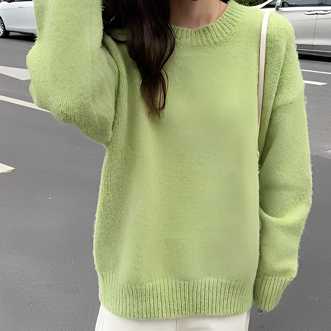 Roxanna - Women's Oversize Sweater in Minimalist Style