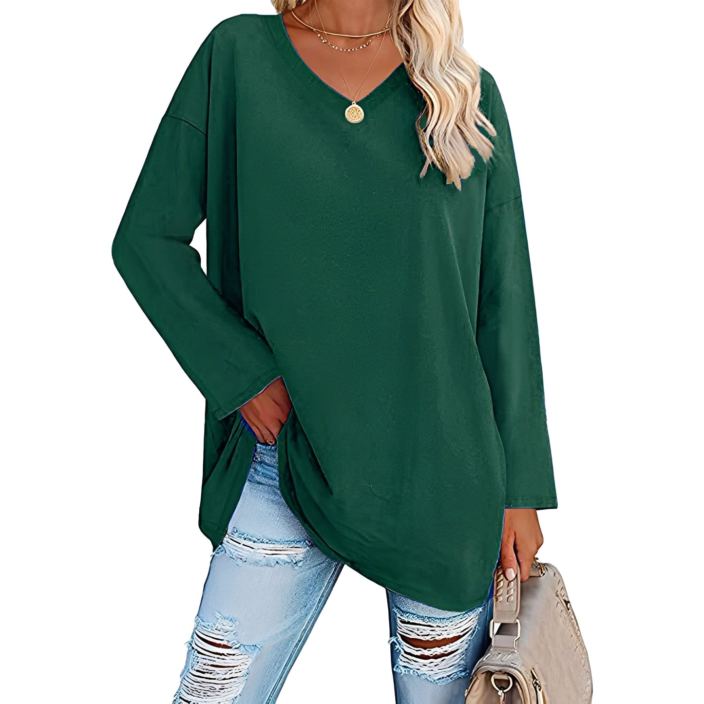 Laëtitia - Stylish, casual women's blouse with long sleeves