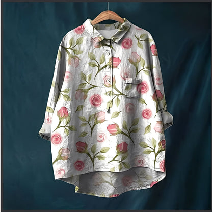 Garance - Classic women's blouse with long sleeves