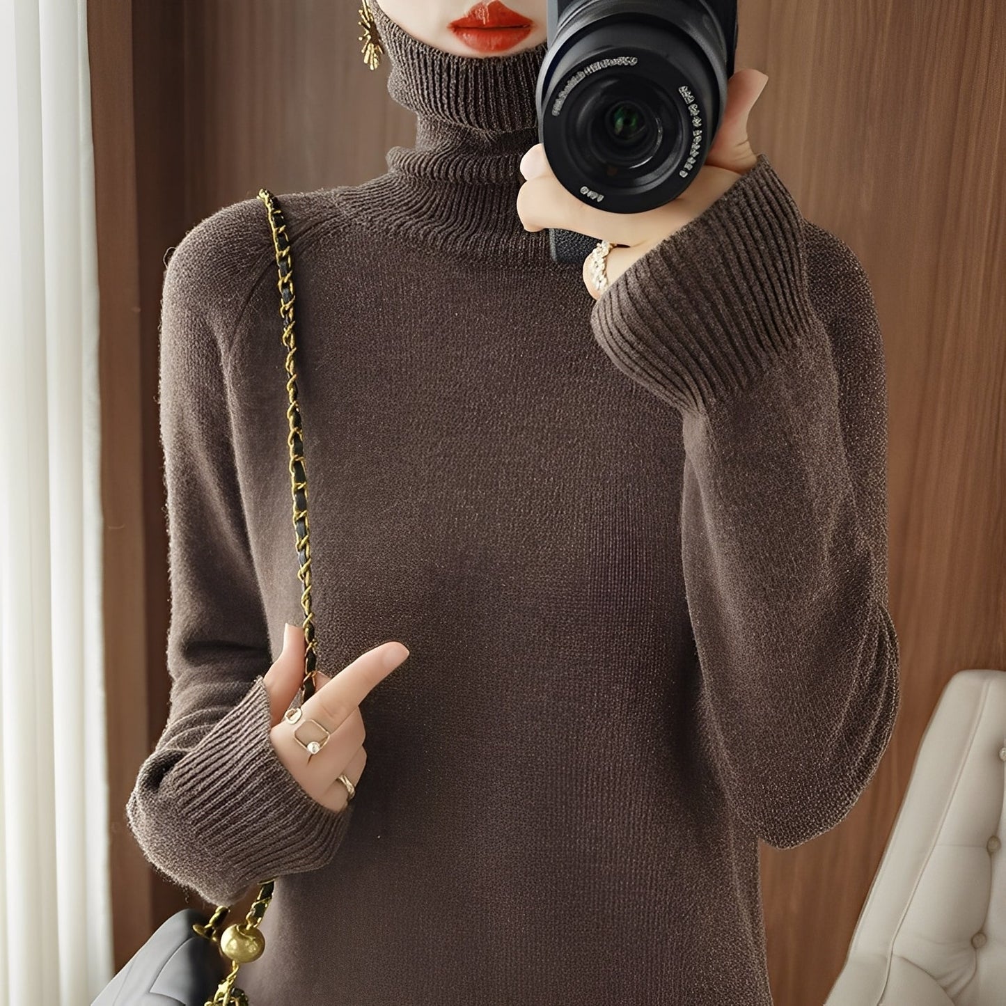 Kaycee - Stylish women's turtleneck sweater