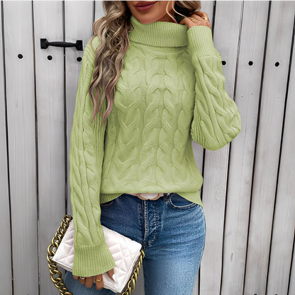 Amélie - Warmer women's turtleneck sweater made of cotton