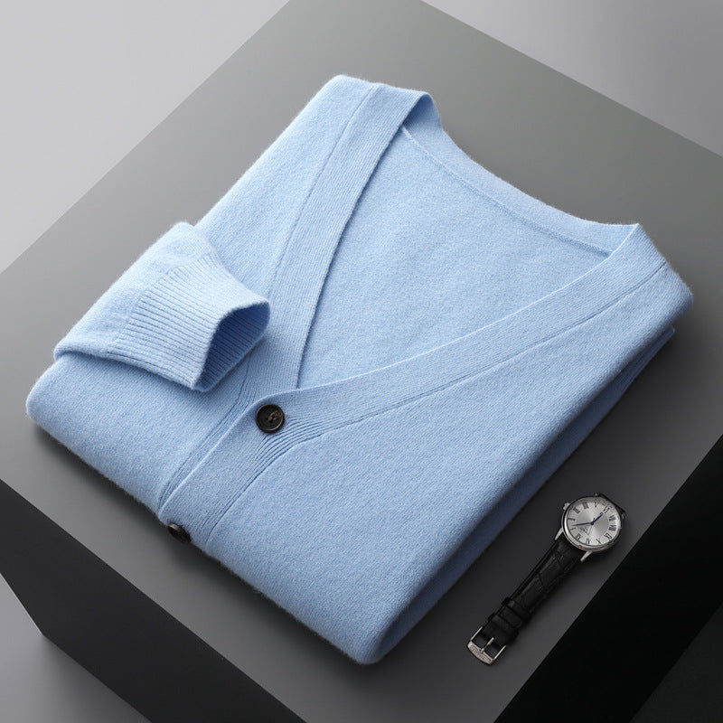 Anton - Contemporary wool cardigan for men