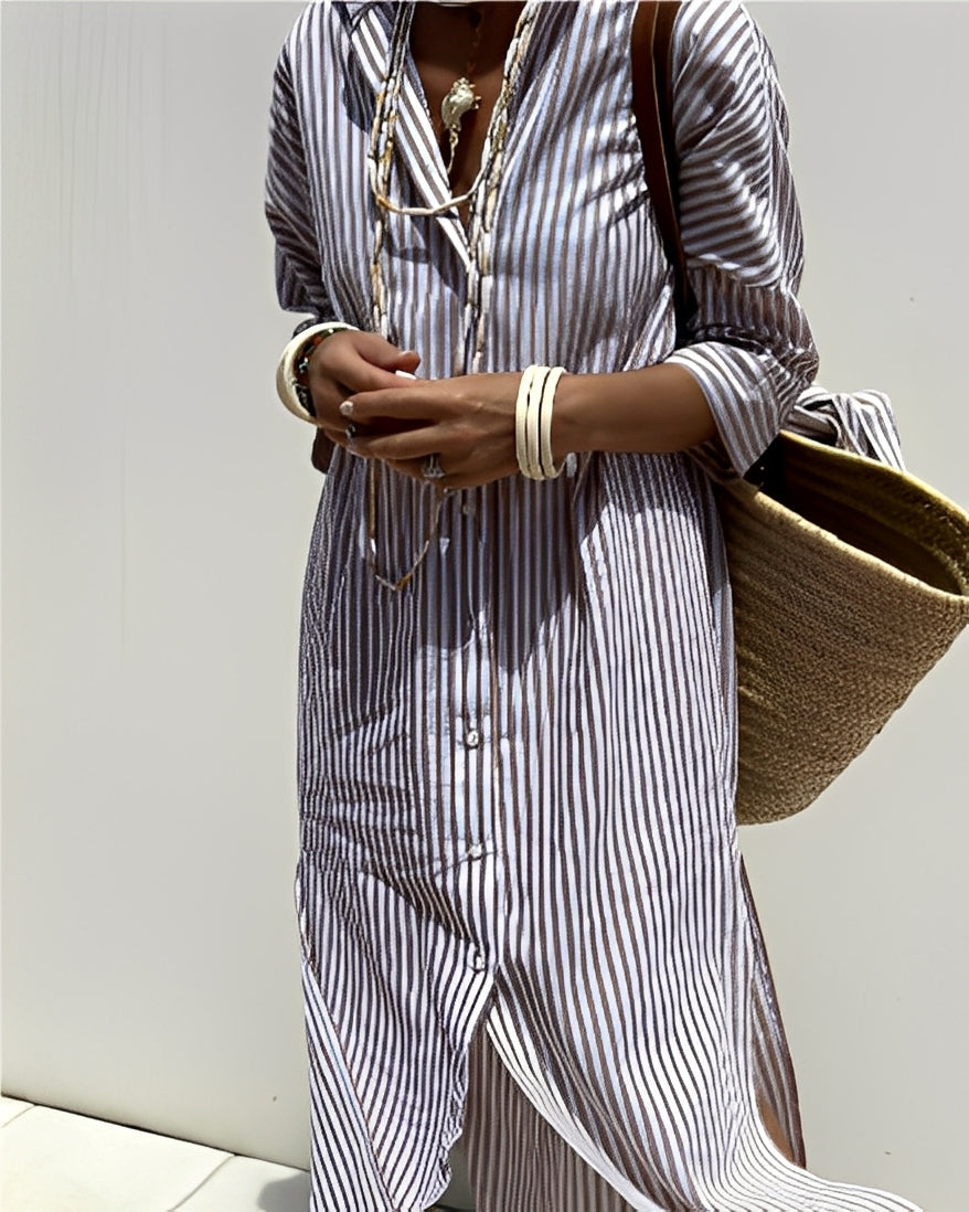 Amélie - Classic striped women's dress