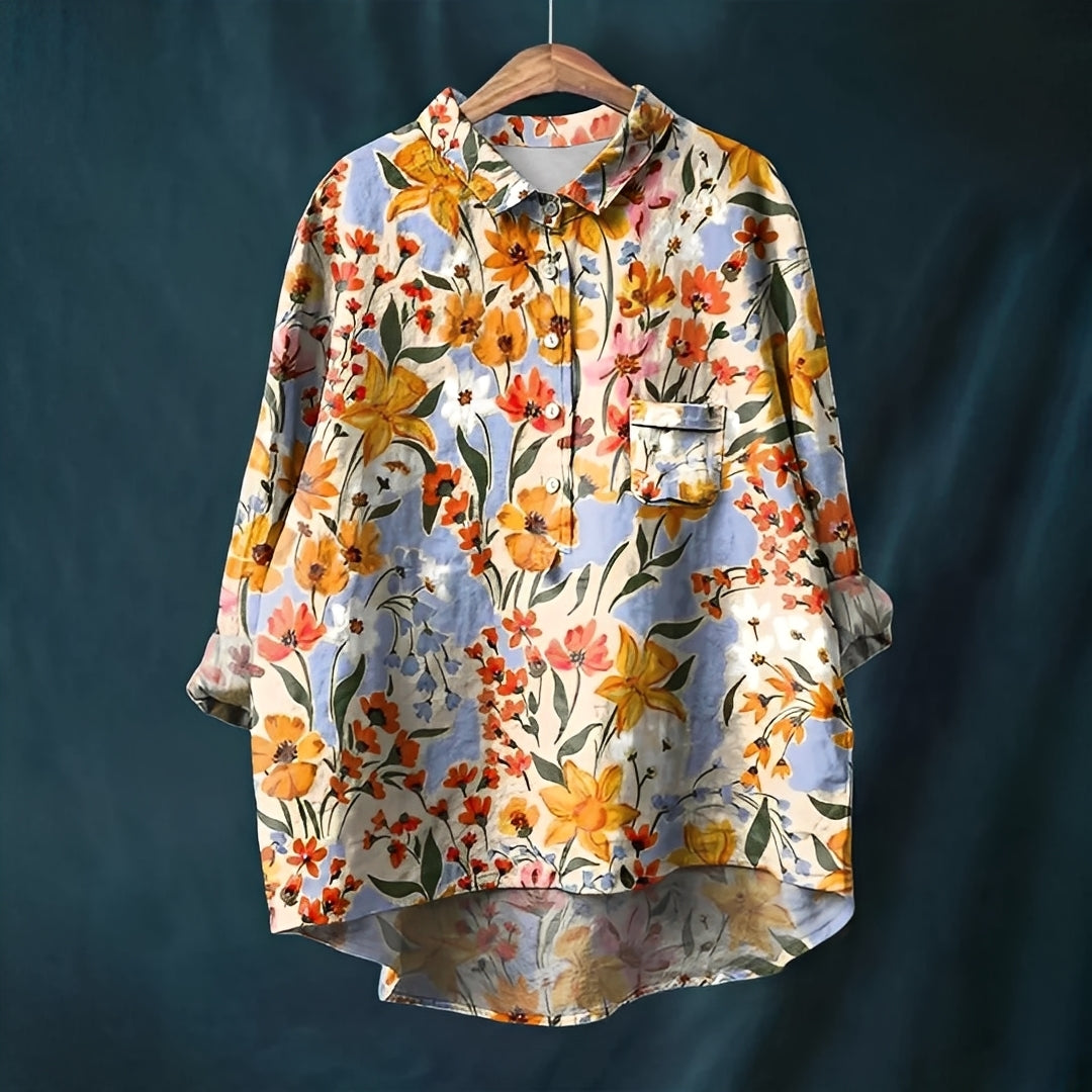 Garance - Classic women's blouse with long sleeves