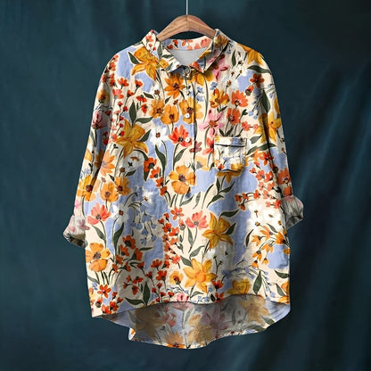 Garance - Classic women's blouse with long sleeves