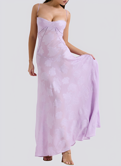 Lucia - Elegantes, schmal geschnittenes Maxikleid für Damen