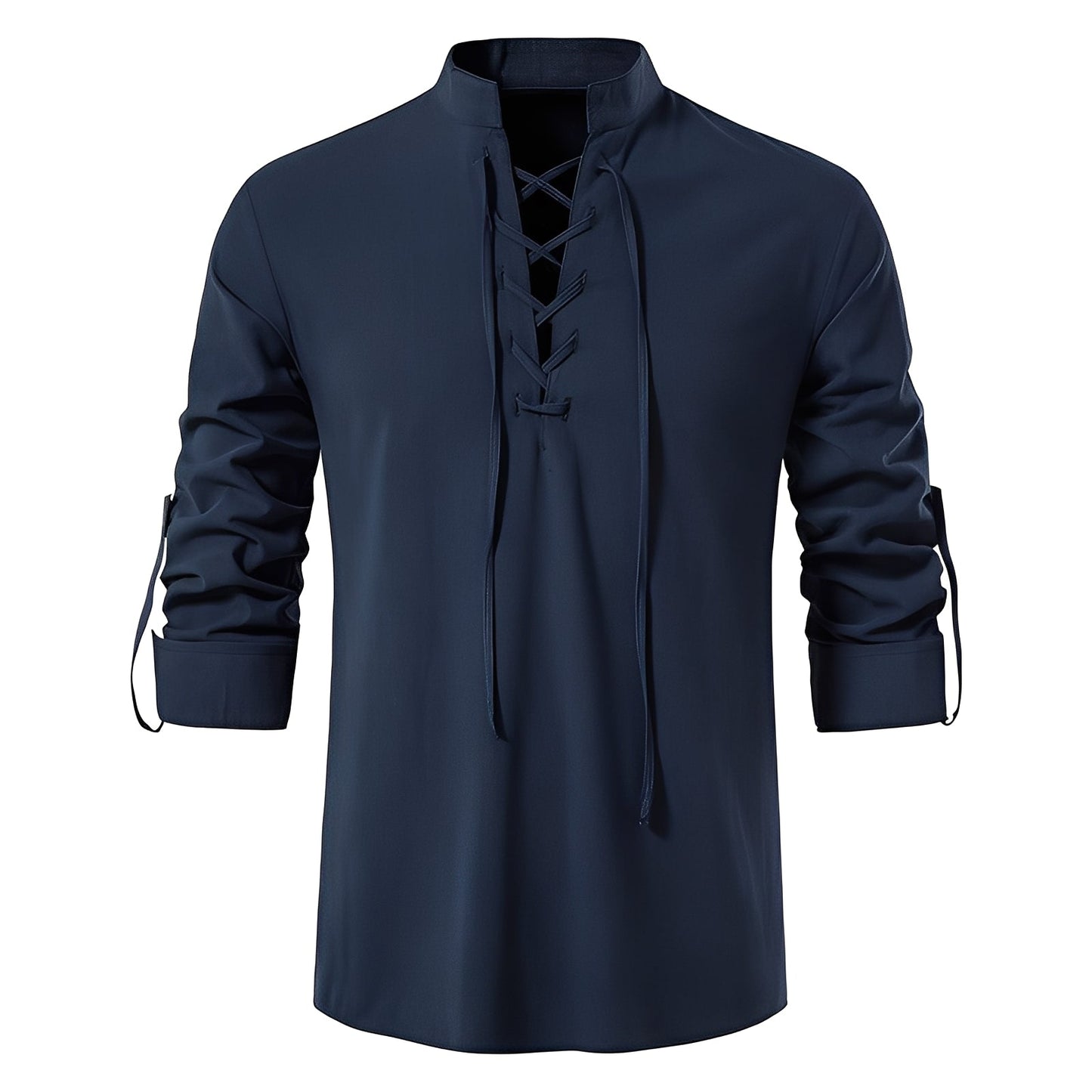 Josué - Stylish men's shirt with V-neck and lace