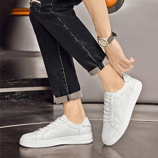 Ronan - Classic Leather and Canvas Sneakers for Men