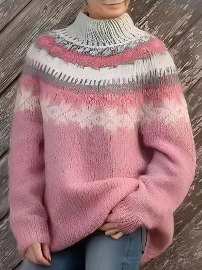 Lorine - Comfortable women's sweater with stylish pattern