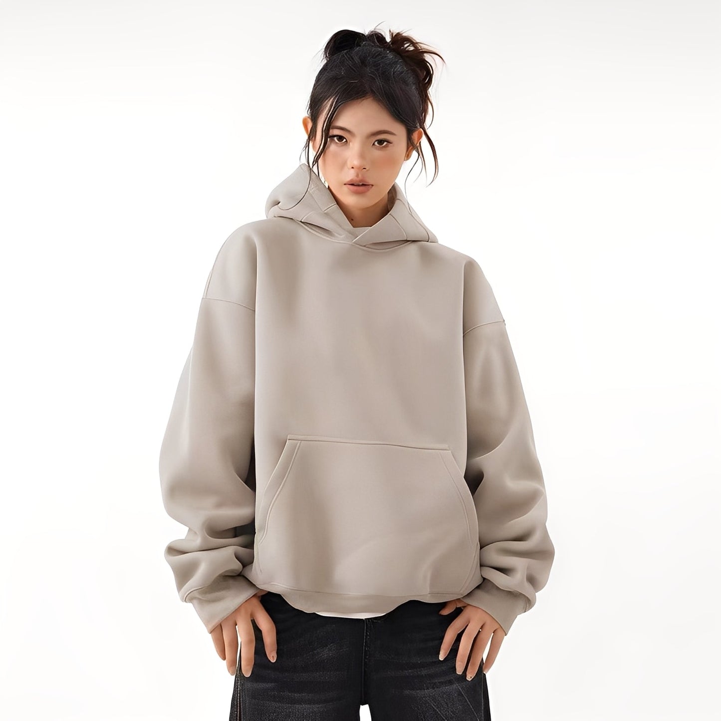 Coline - Comfortable solid color women's hoodie