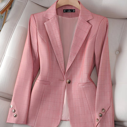 Claudia - Women's blazer in stylish checkered pattern