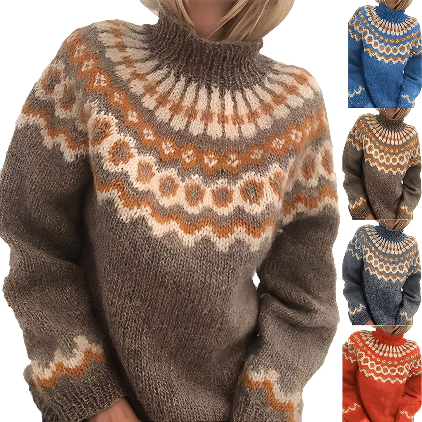 Fiona - Women's knitted turtleneck sweater