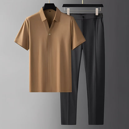 Alexander - Polo and stylish shorts for men as a set