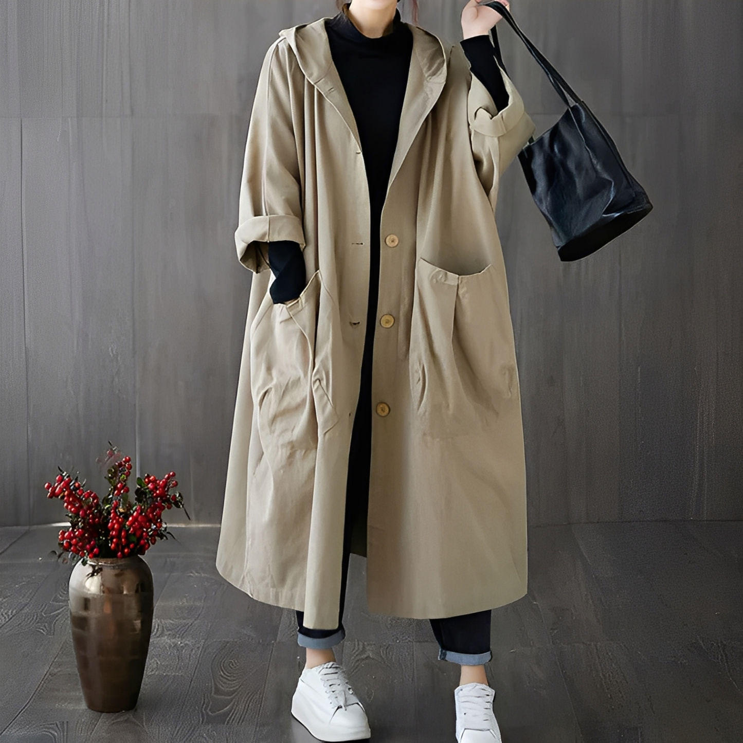 Dael - Damen Oversize-Trenchcoat
