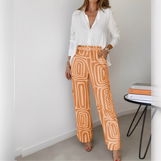 Ginette - Stylish women's shirt and pants set