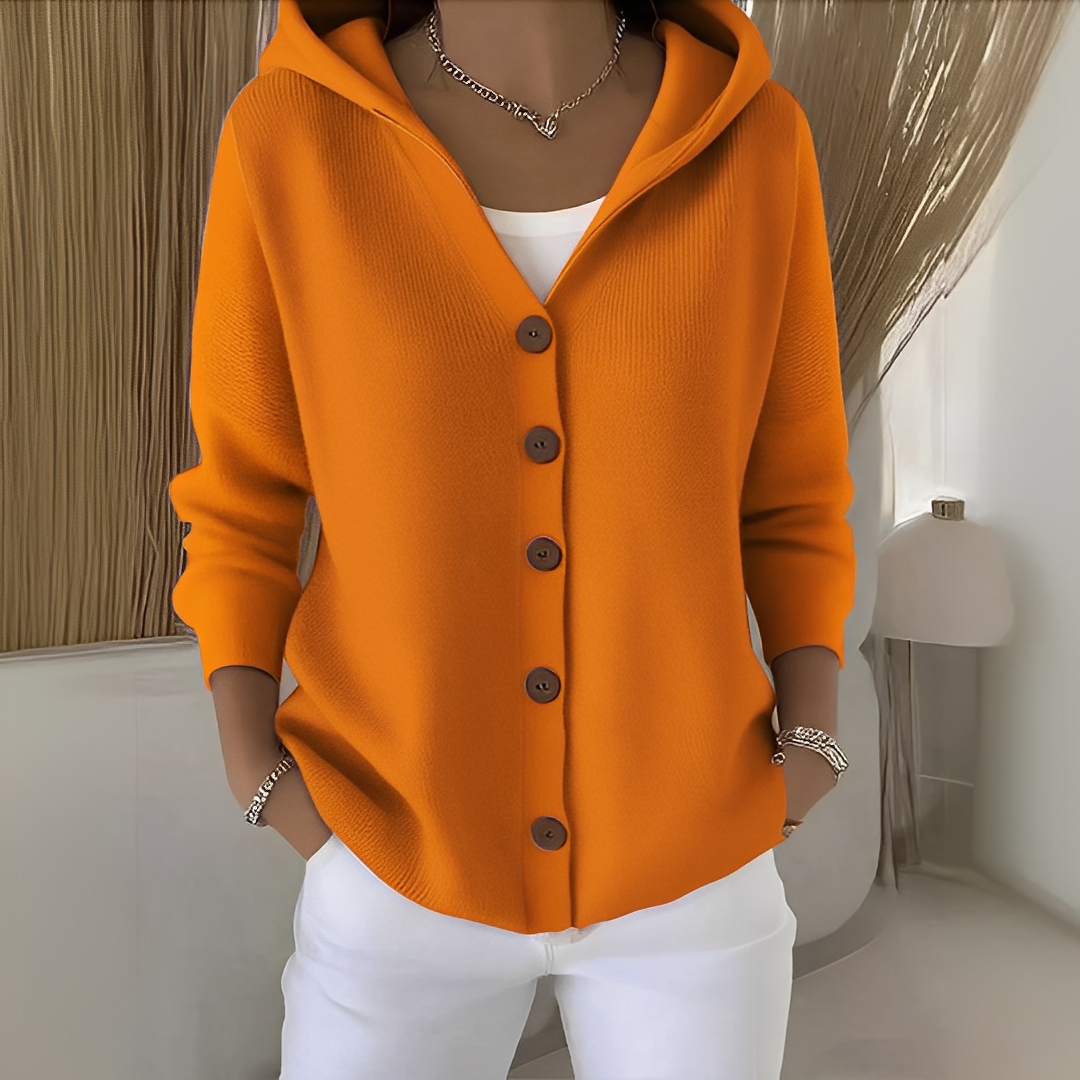 Orianne - Women's cardigan with long cotton sleeves