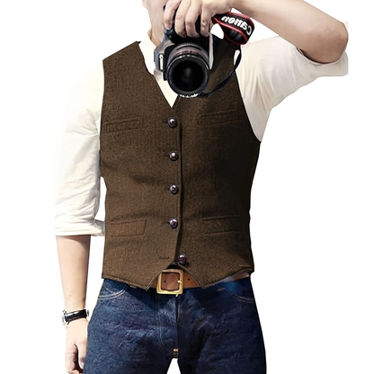 Ismaël - Elegant and casual autumn vest for men
