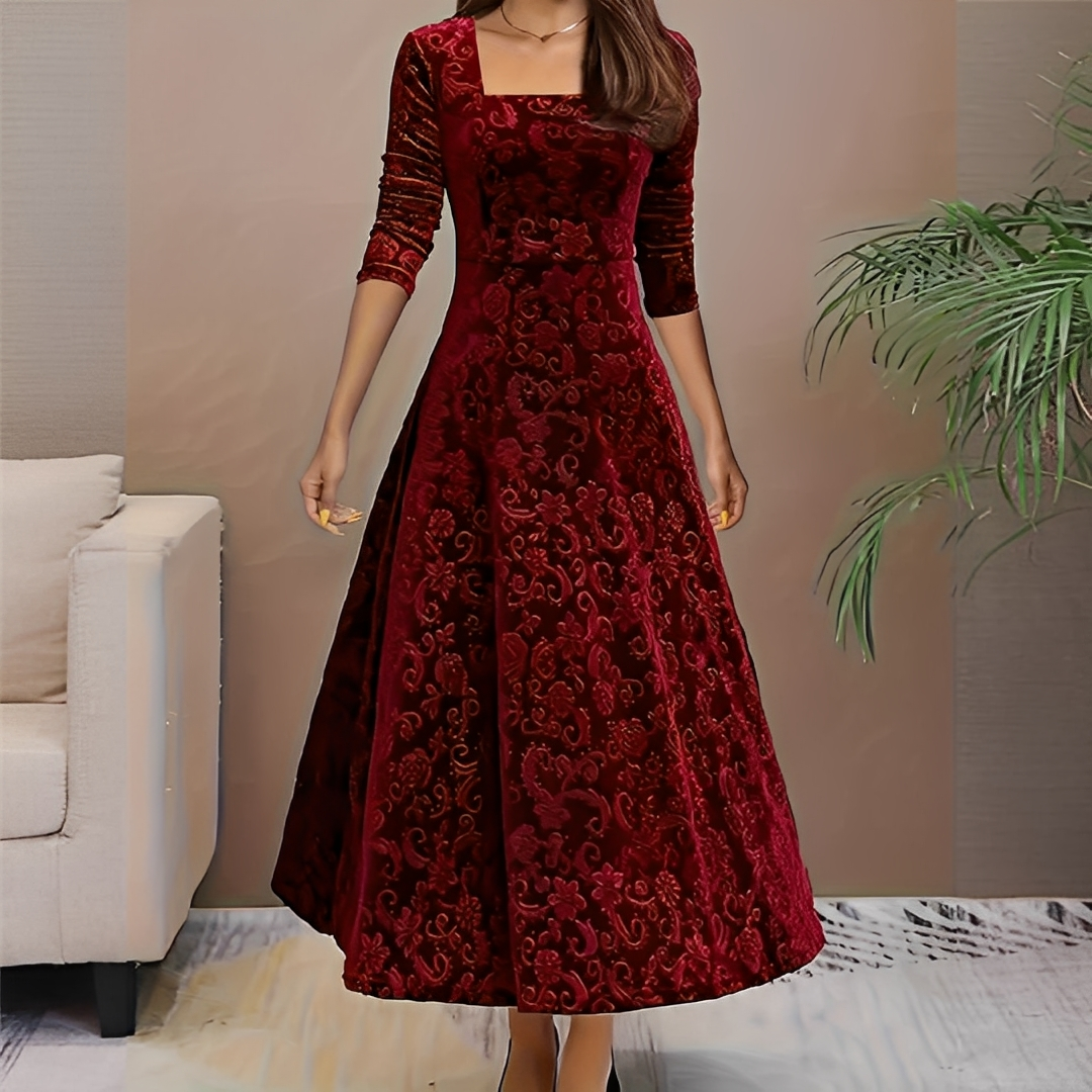 Malvina - Stylish Dress with Square Neckline for Women