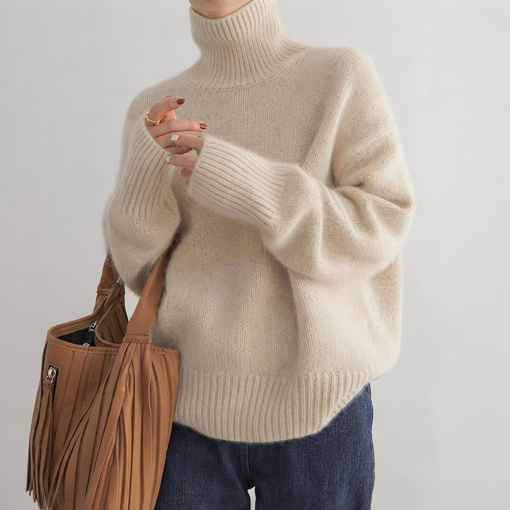 Lea - Stilvoller Damen-Rollkragenpullover
