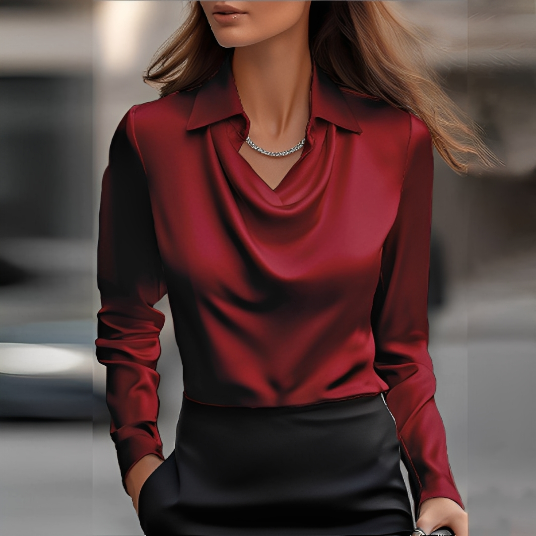 Sélène - Stylish Draped Blouse for Women