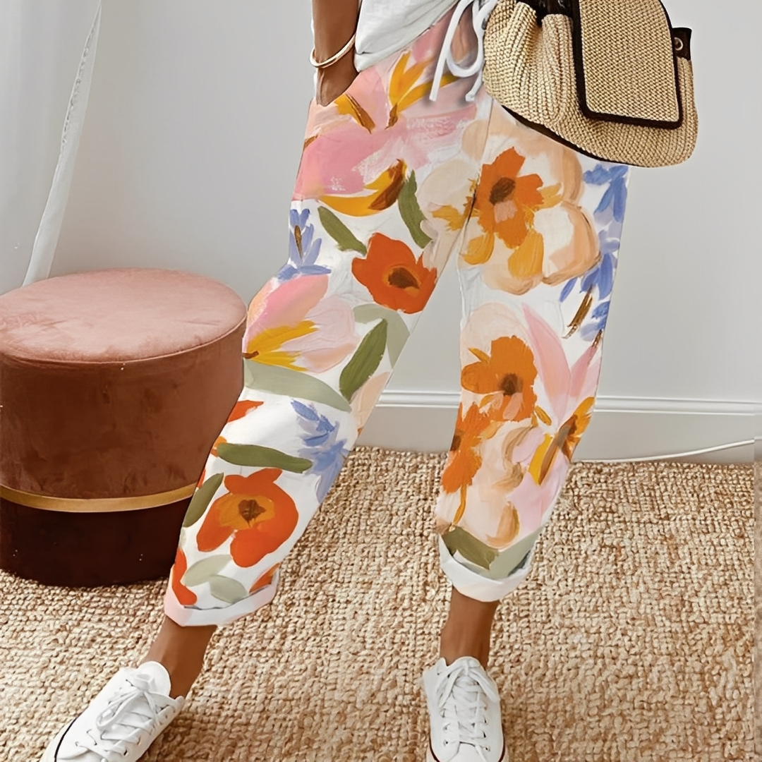 Jacinthe - women's pants with drawstring for comfort