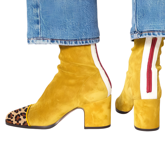 Juliana - Fashionable women's ankle boots with block heel