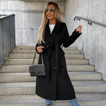 Lydie - women's trench coat with long sleeves in classic style