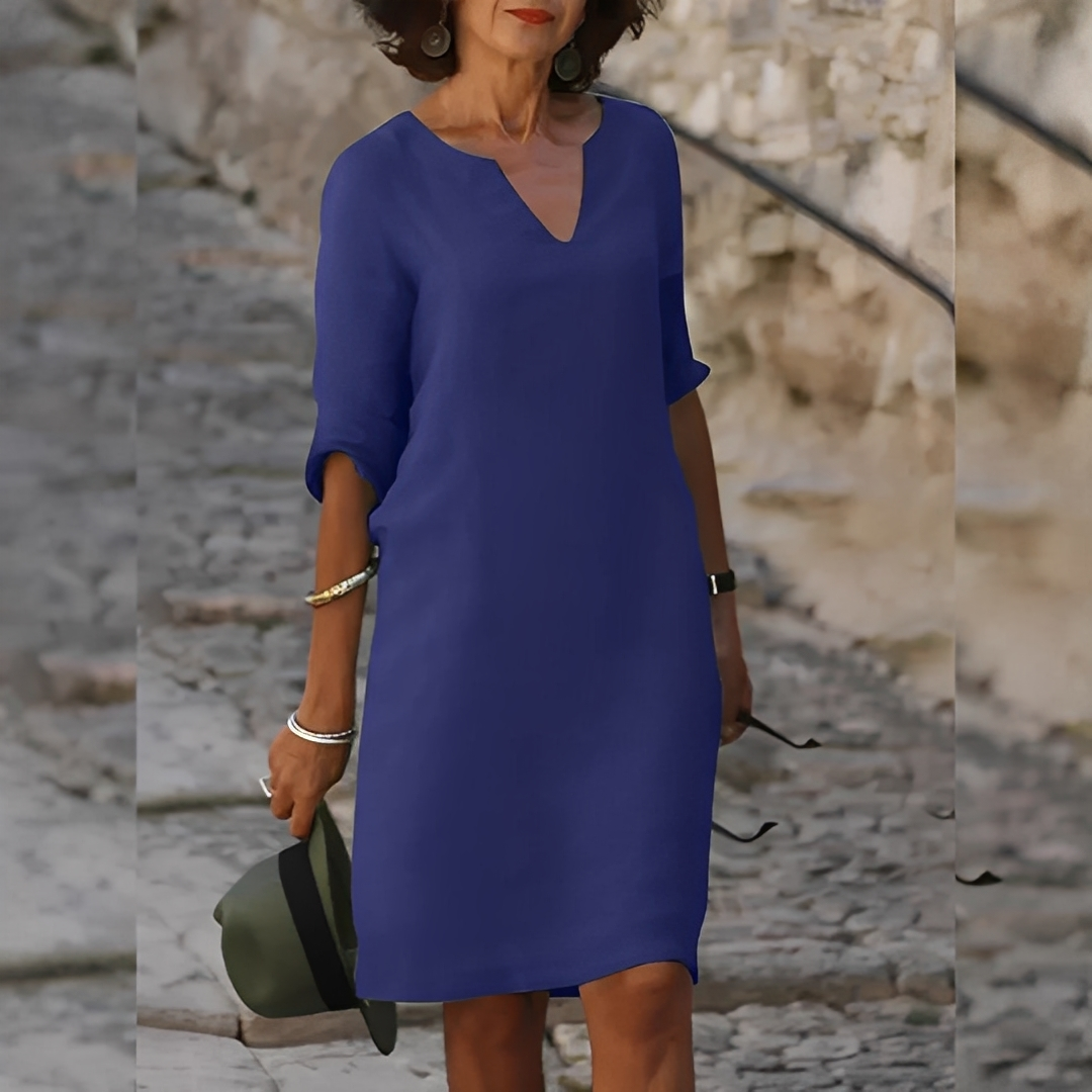 Guilaine - Stilvolles V-Ausschnitt-Kleid für Damen