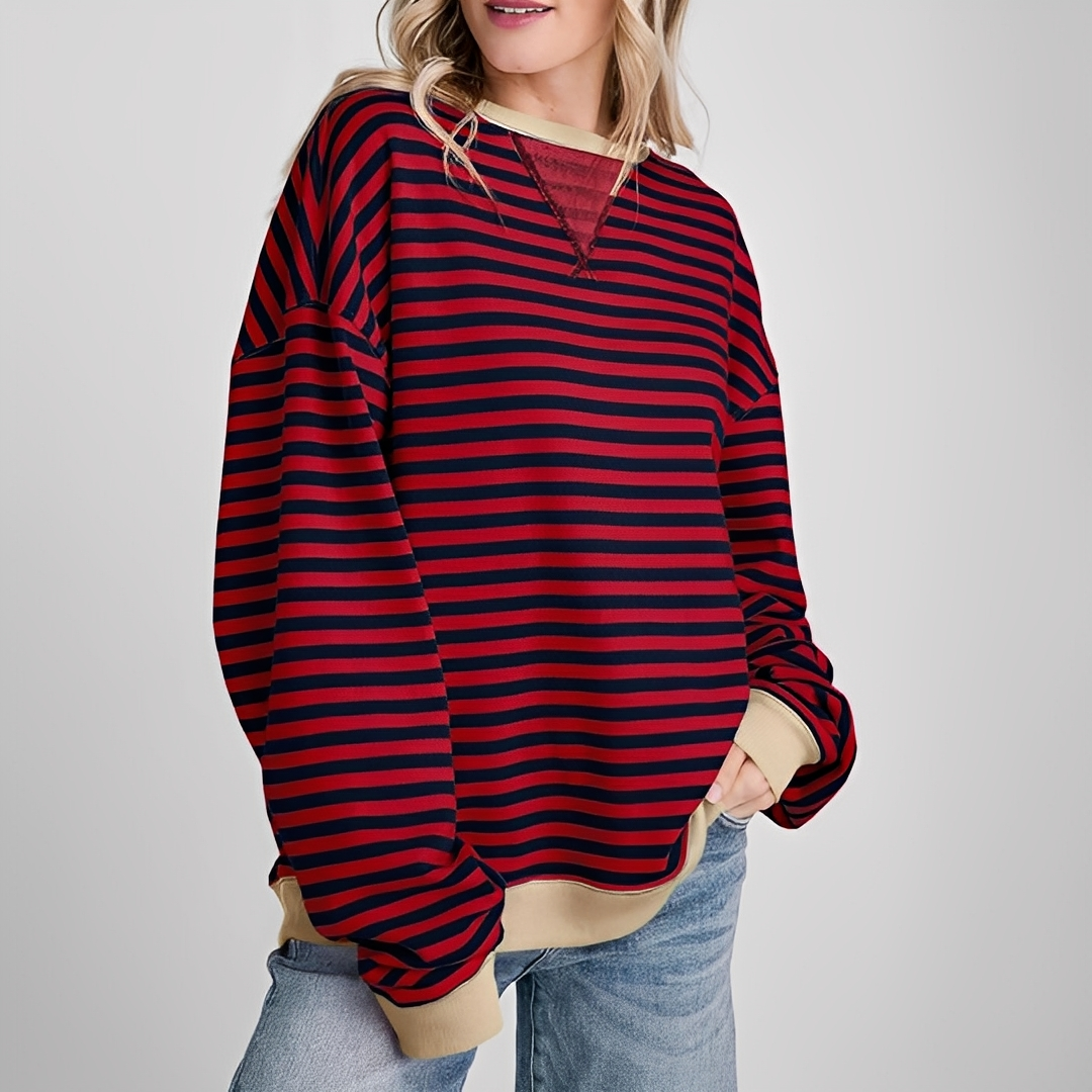 Pénélope - Large striped women's sweater