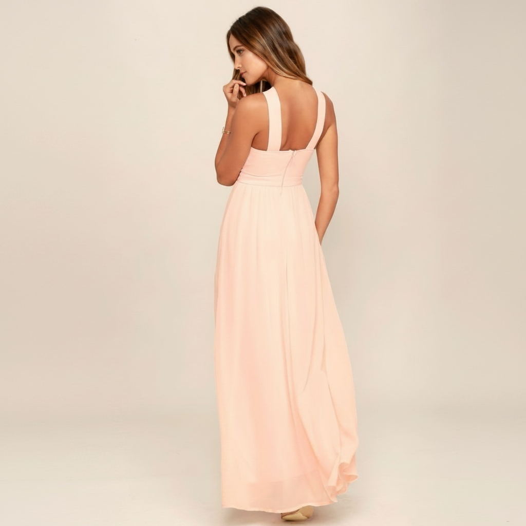 Suzanne - Stilvolles Maxikleid mit gekreuztem Ausschnitt