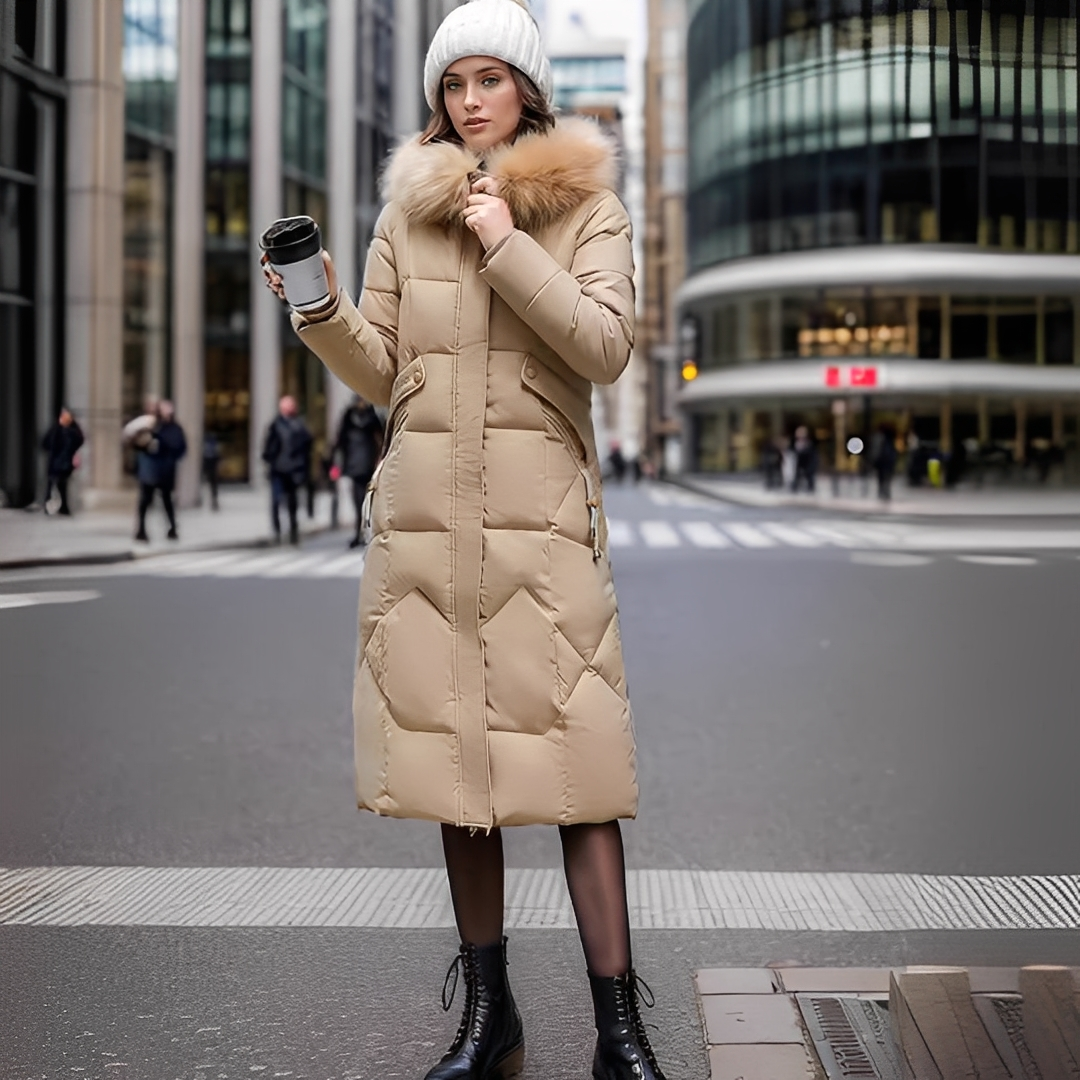 Marcellette - Women's Winter Quilted Coat with Hood