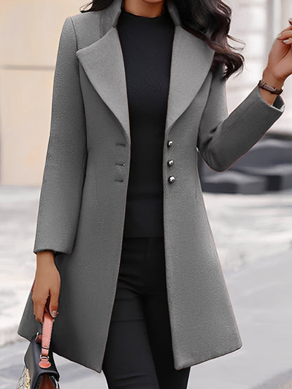 Bryana - Elegant, slim women's wool coat