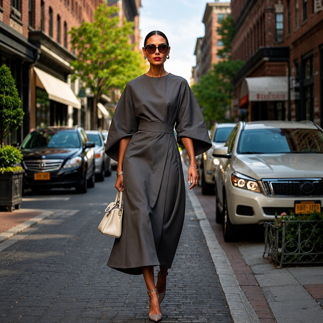 Sonia - Stilvolles Kleid mit Fledermausärmeln