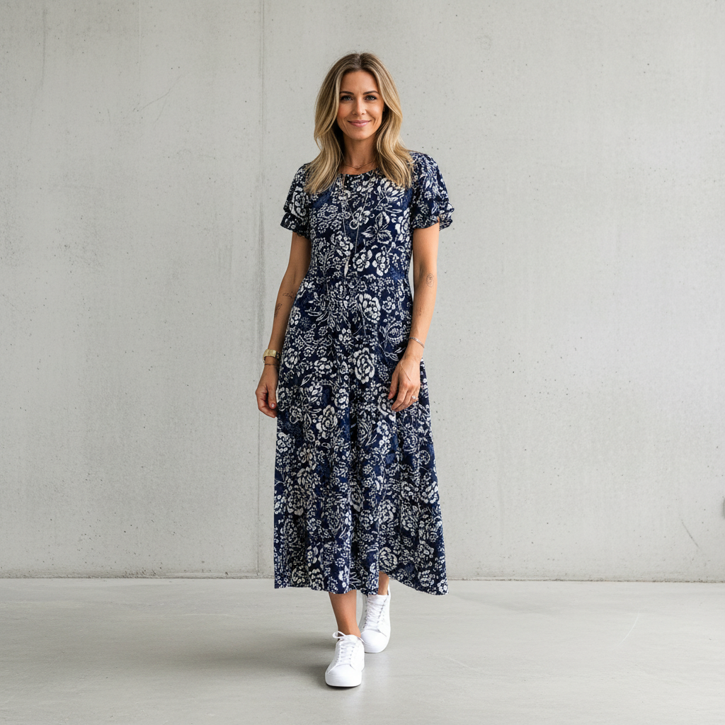 Paige - Weit geschnittenes Midikleid