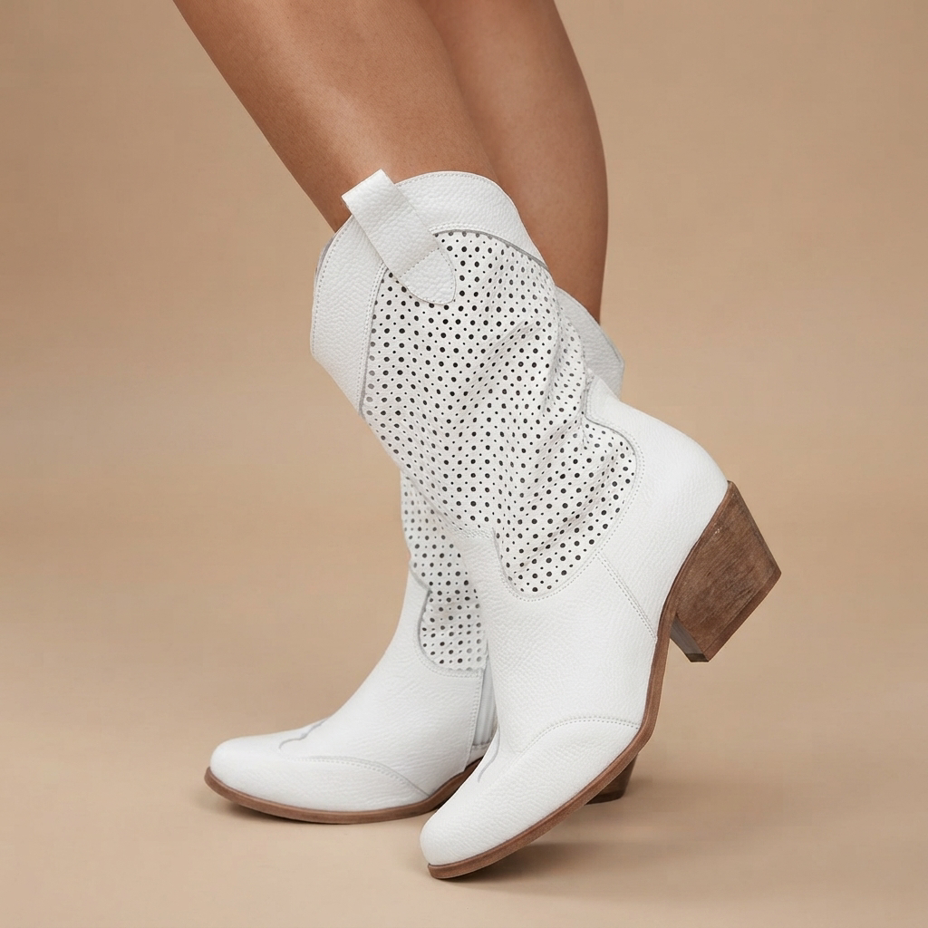 Jamie - Stiefel mit dekorativen Nähten und Absatz