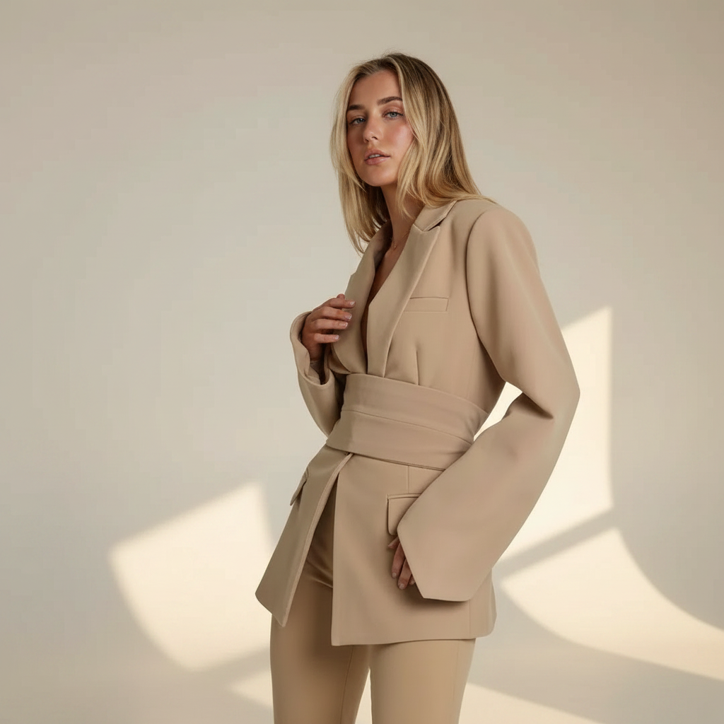 Felena - Stilvoller Blazer mit Taillengürtel