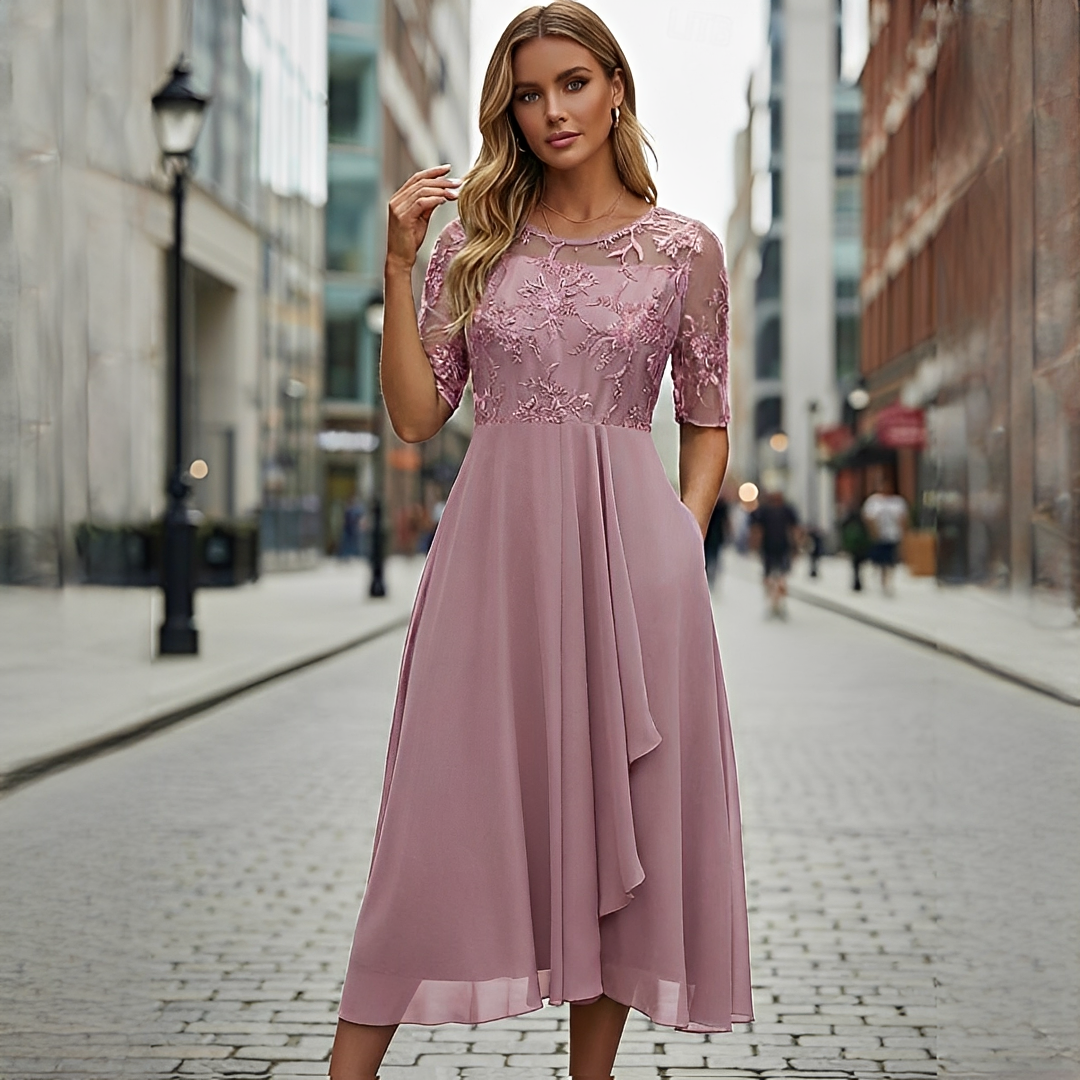 Victoria - Elegantes Sommerkleid mit Spitze