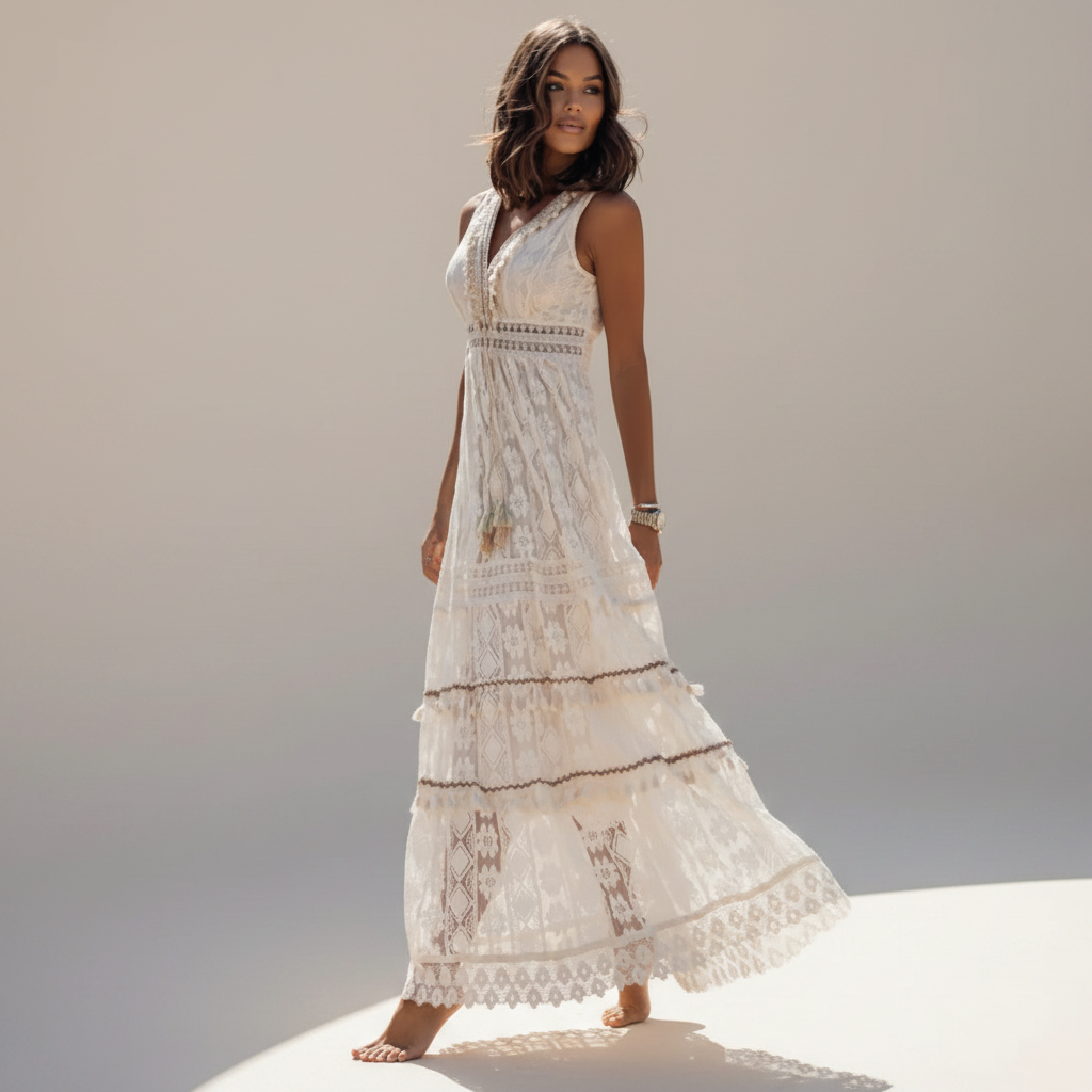 Barbarra - Schickes Kleid mit erhöhter Taille