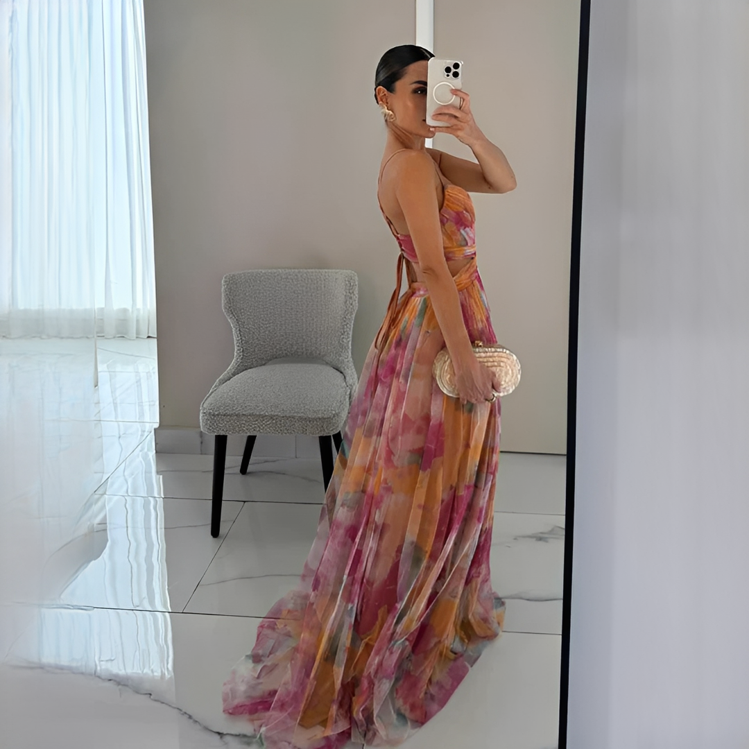 Darrisha - Elegantes Maxikleid mit Überkreuz-Bund