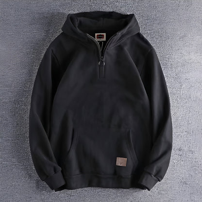 Tommy - Retro-Hoodie mit dickem Reißverschluss für Herren