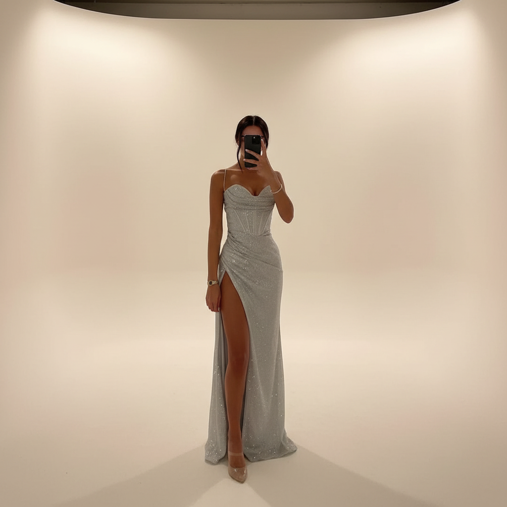 Monique - Elegantes Maxikleid mit Schlitz