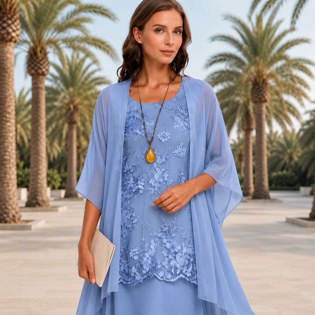 Krystal - Elegantes Midikleid im Zweiteiler-Stil