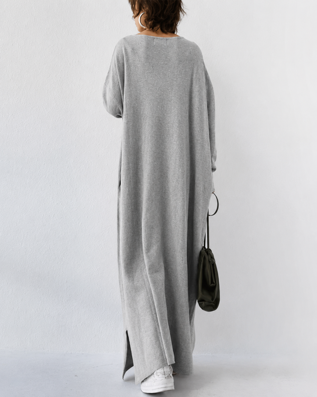 Shacora - Weit geschnittenes Maxikleid mit V-Ausschnitt