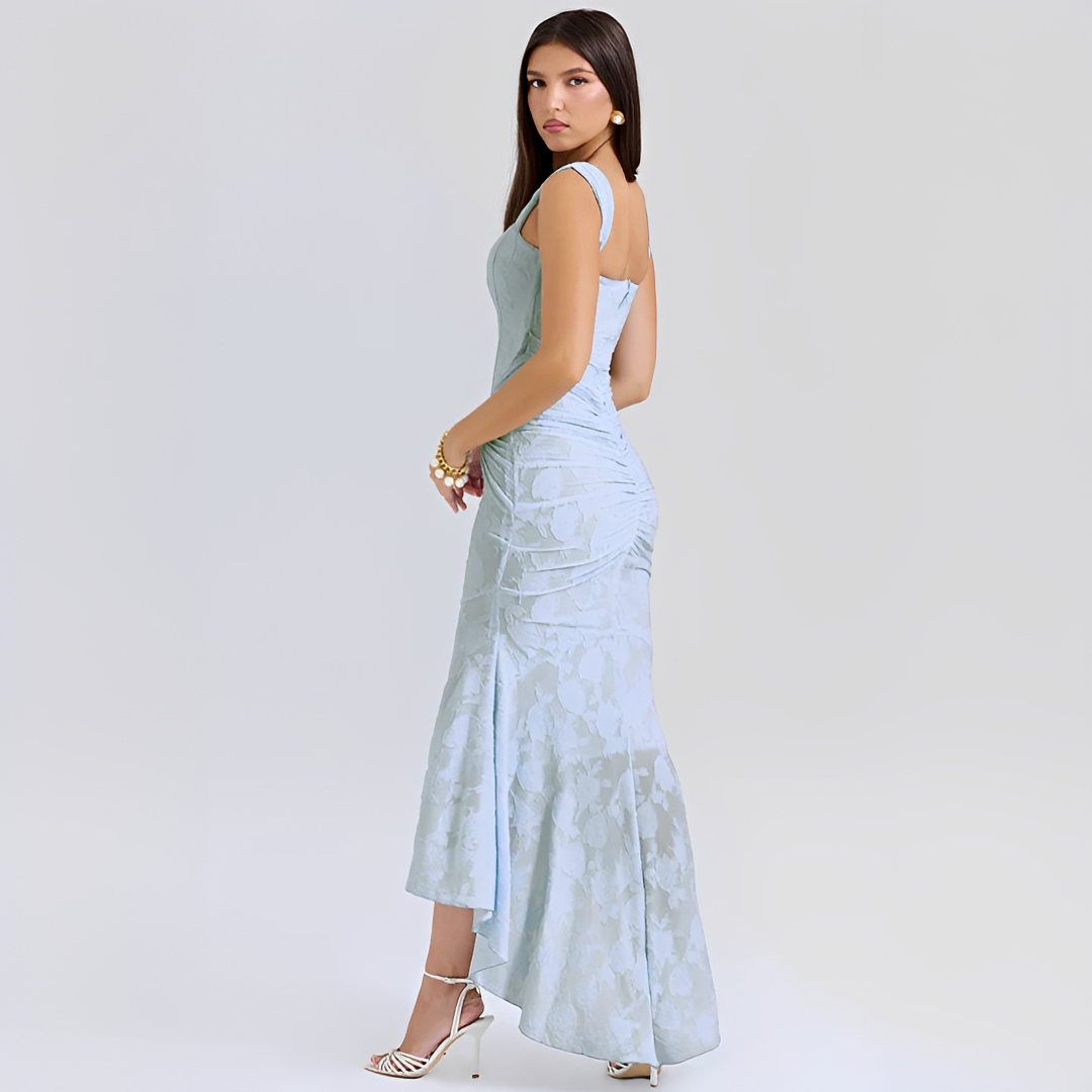 Cynthia - Stilvolles Midikleid zum Wickeln mit Gürtel