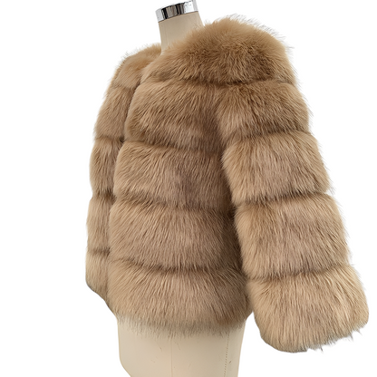Amelia - Fashionable, warm women's faux fur jacket