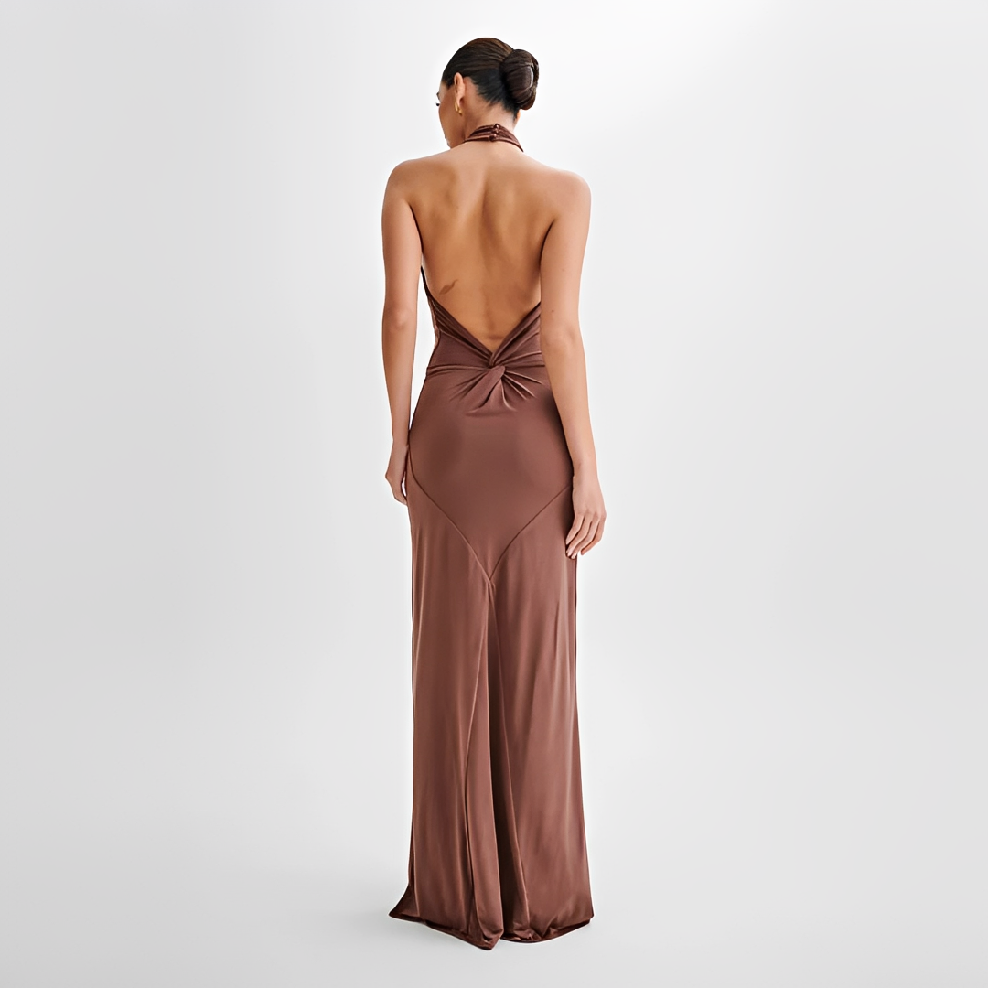 Jianna - Stilvolles Neckholder-Maxikleid
