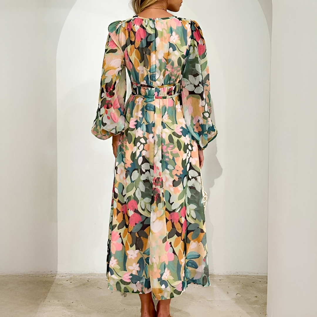 Kiara - Schickes und Fließendes Langarmkleid