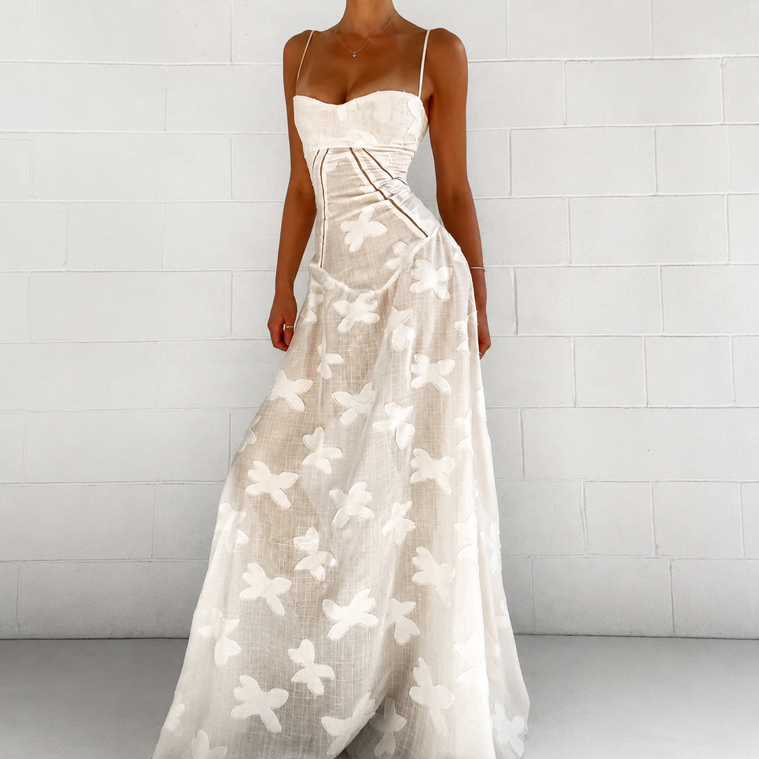 Sandra - Stilvolles Enganliegendes Maxikleid